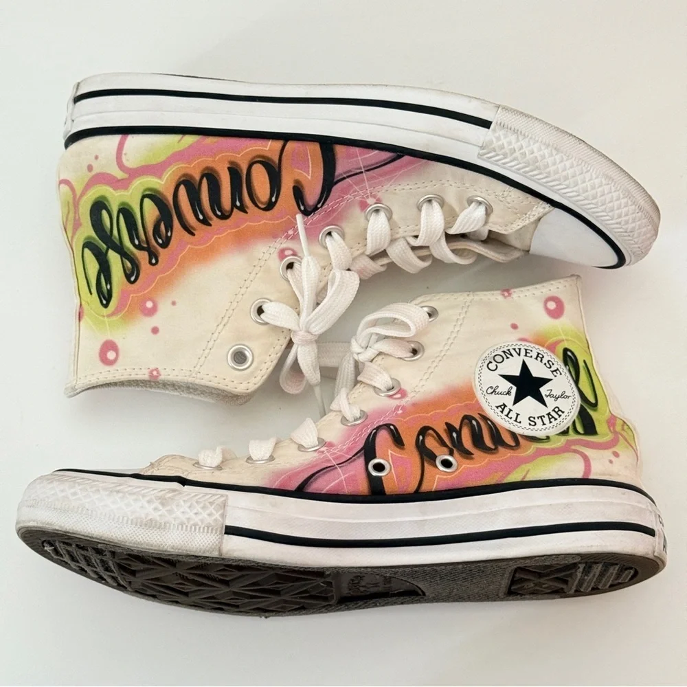 Chuck Taylor All Star Converse Airbrush Graffiti Size Women 7 | Men 5 - Picture 6 of 13